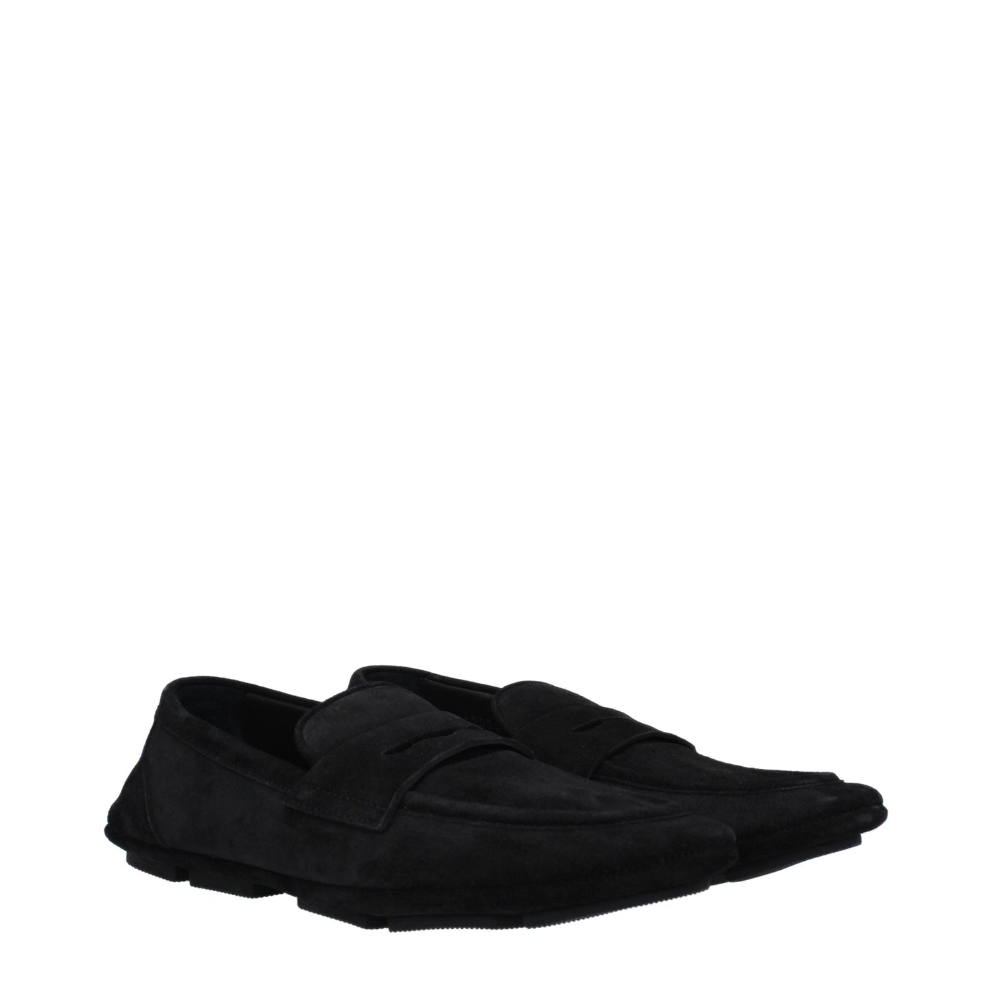 Dolce & Gabbana Schwarze Leder Slipper