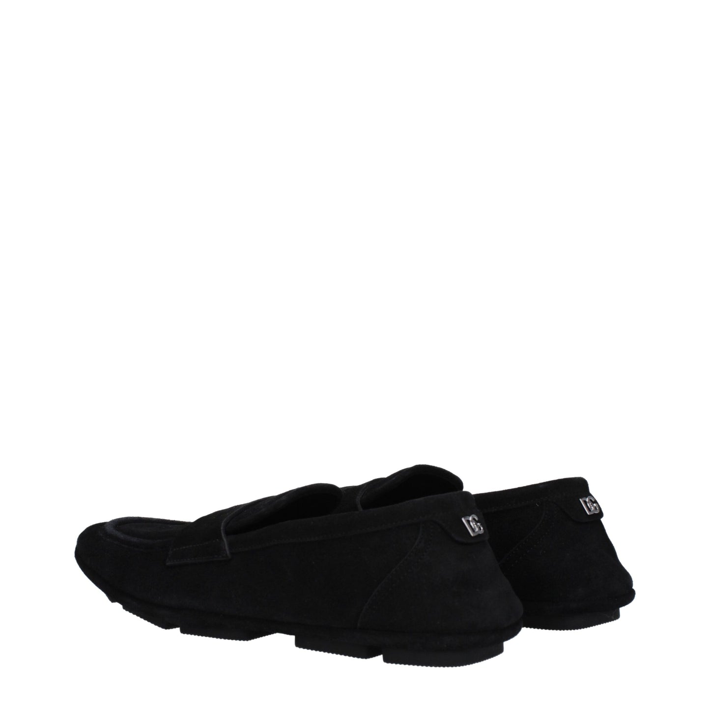 Dolce & Gabbana Schwarze Leder Slipper