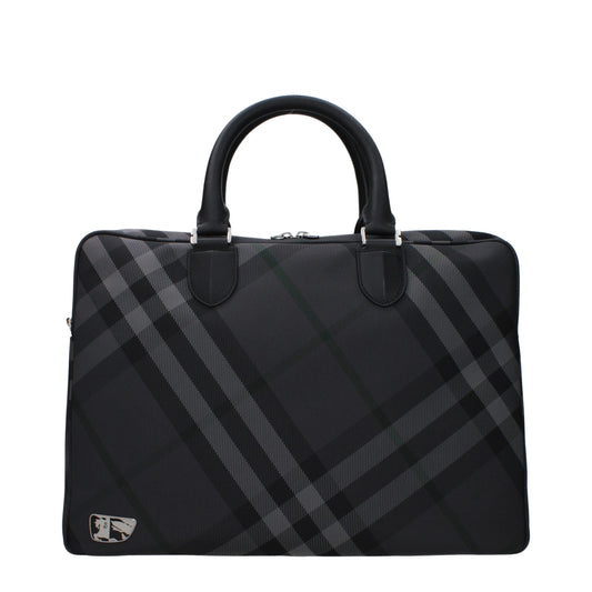 Burberry Grau Stoff Business- und Laptop-Tasche