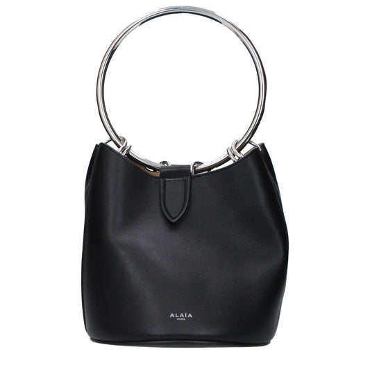 Alaïa Schwarze Lederhandtasche