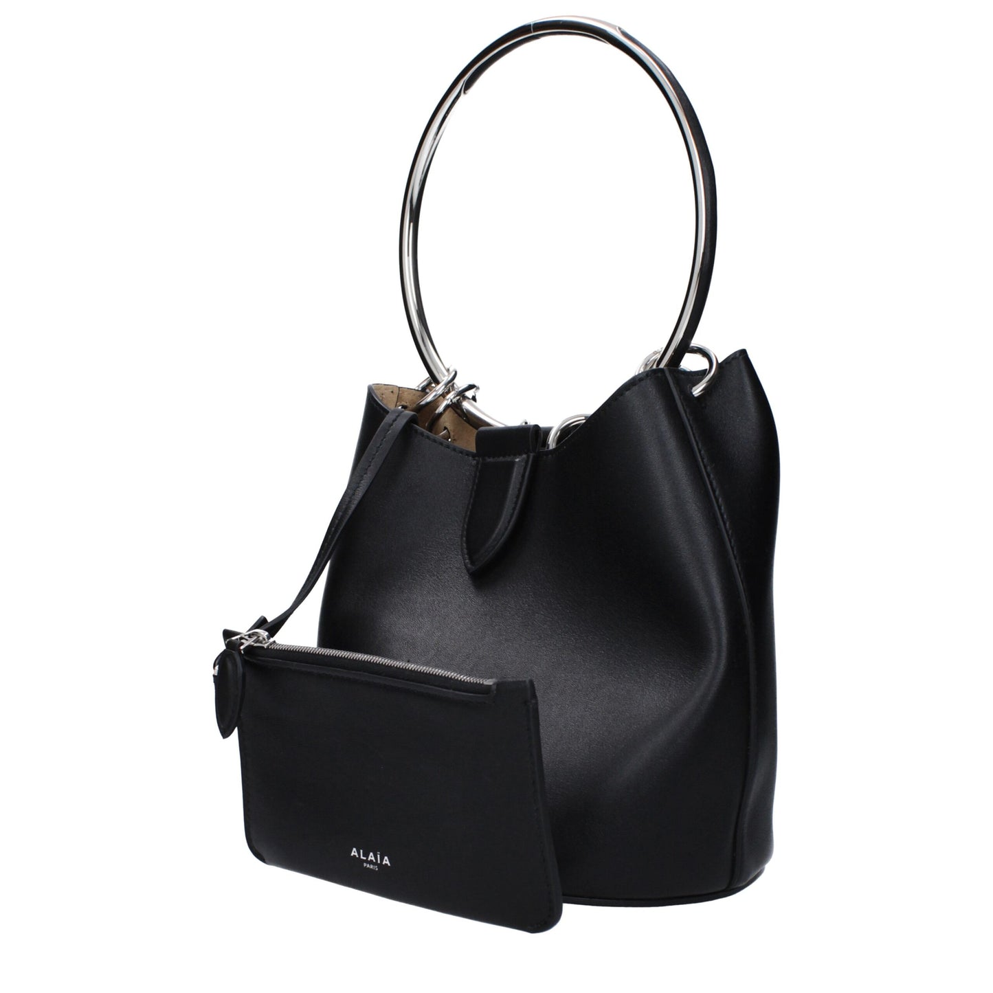 Alaïa Schwarze Lederhandtasche