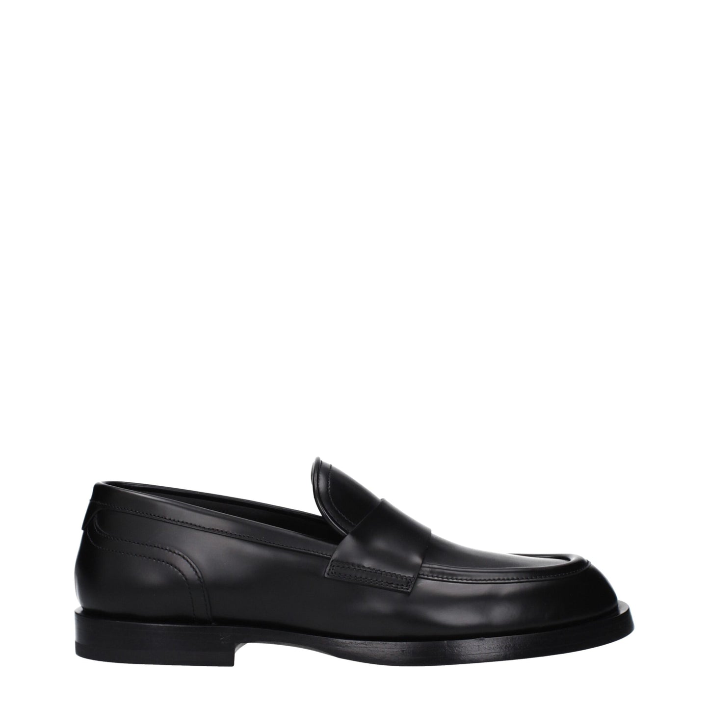 Dolce & Gabbana Schwarze Leder Slipper