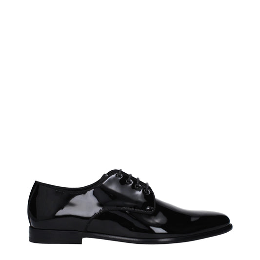 Dolce & Gabbana Schwarze Leder Oxfords und Derbies
