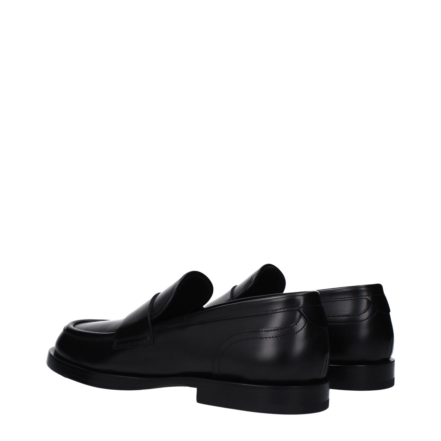 Dolce & Gabbana Schwarze Leder Slipper