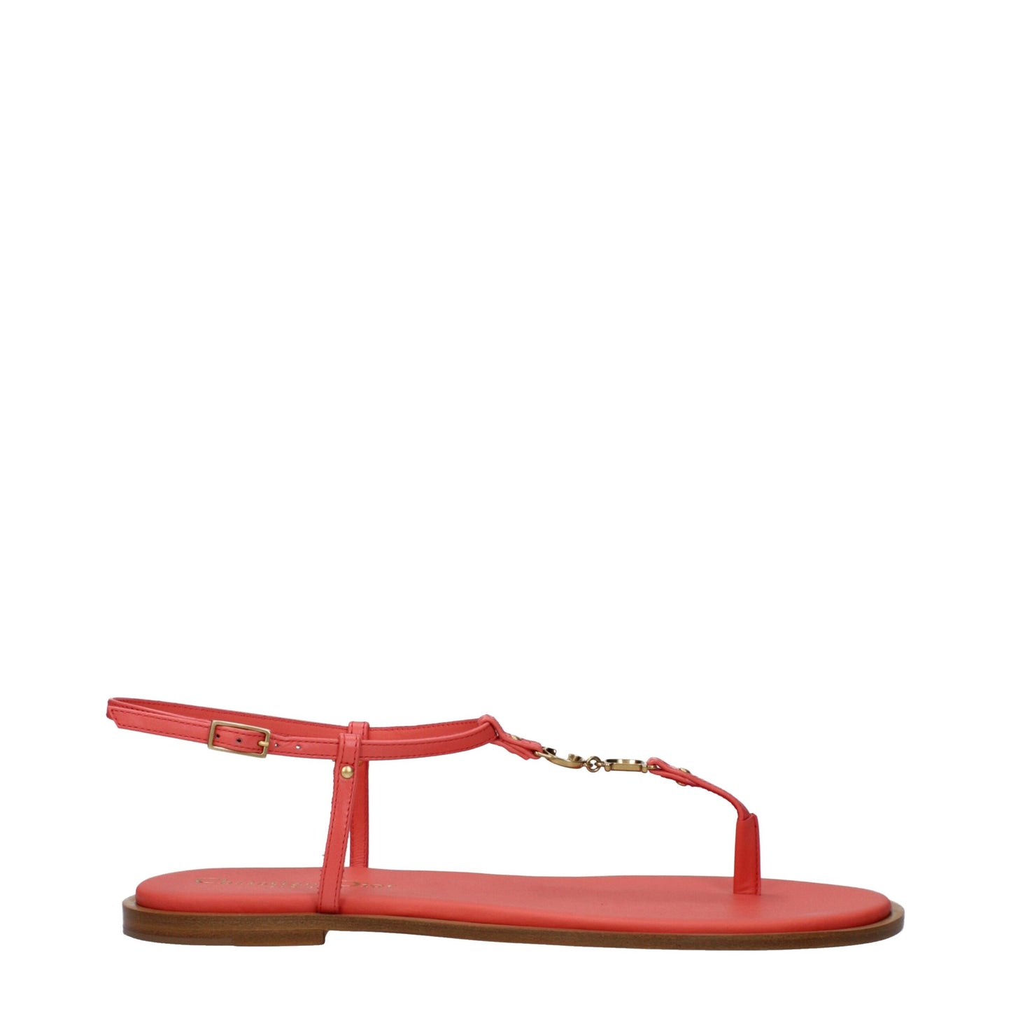 Christian Dior Rosa Flip-Flop-Sandalen aus Leder