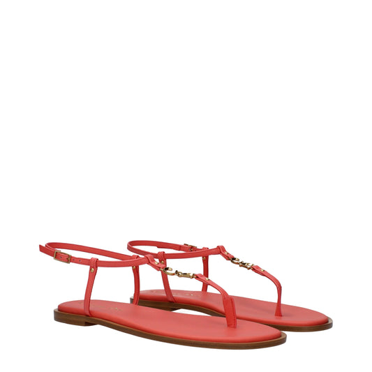 Christian Dior Rosa Flip-Flop-Sandalen aus Leder