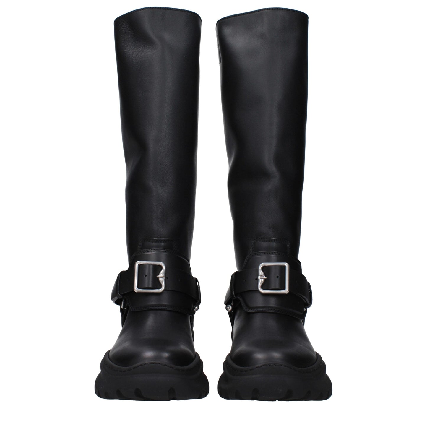 Burberry Schwarze Lederstiefel