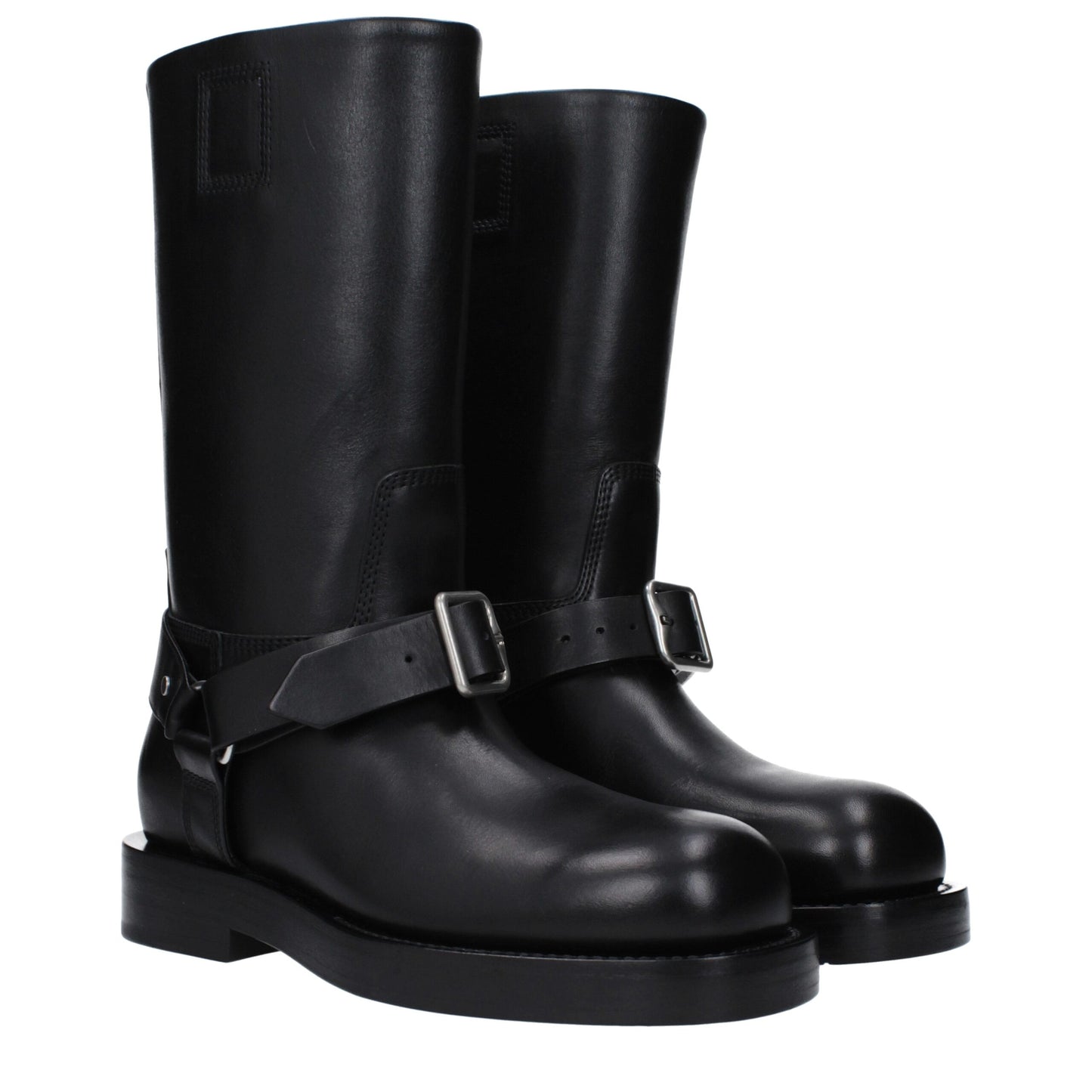 Burberry Schwarze Lederstiefel