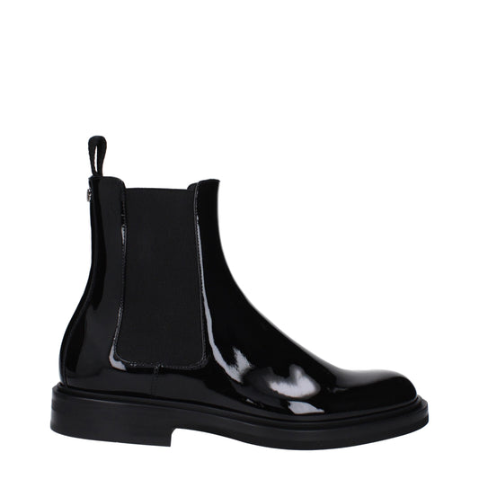 Dolce & Gabbana Schwarze Lederstiefeletten
