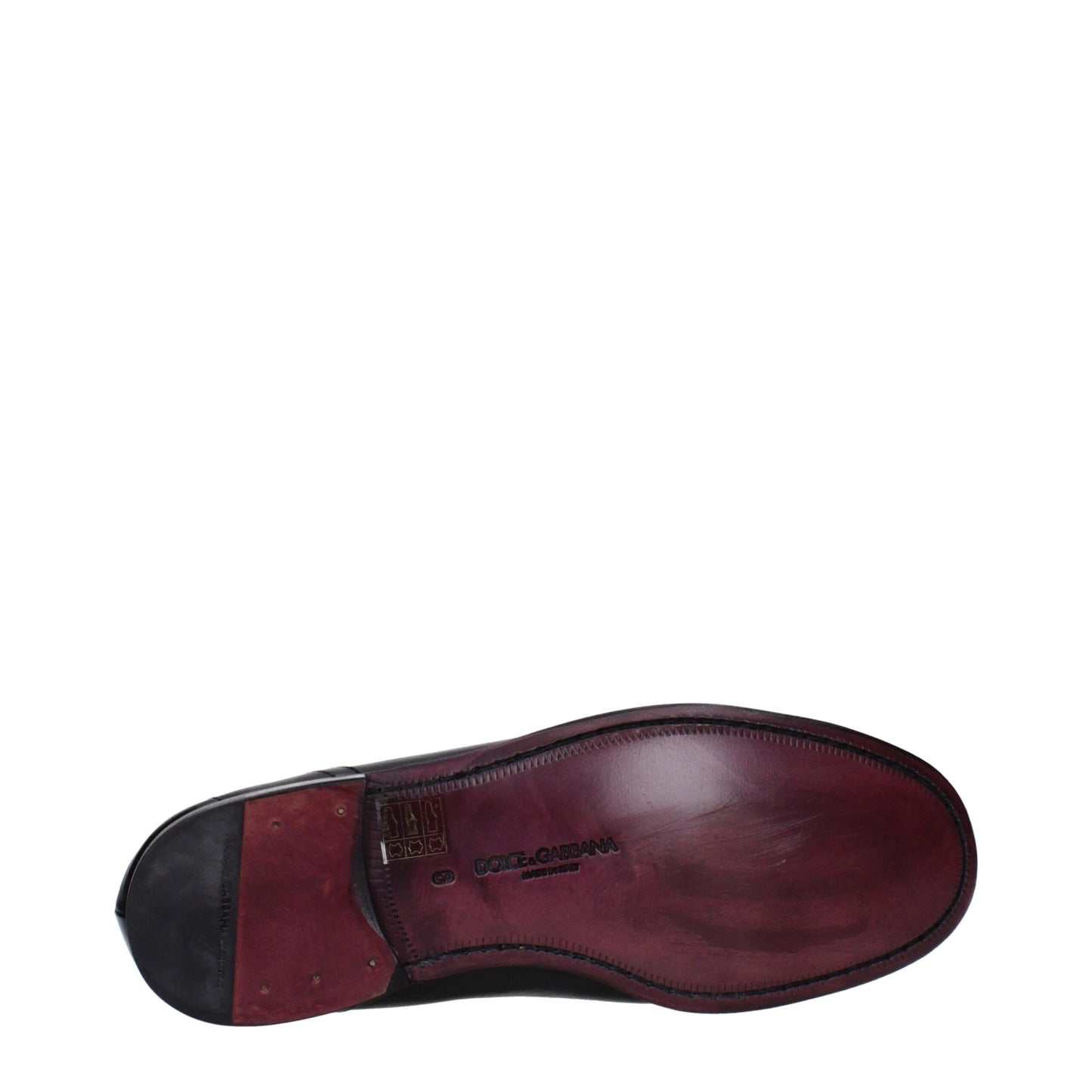 Dolce & Gabbana Schwarze Leder Slipper