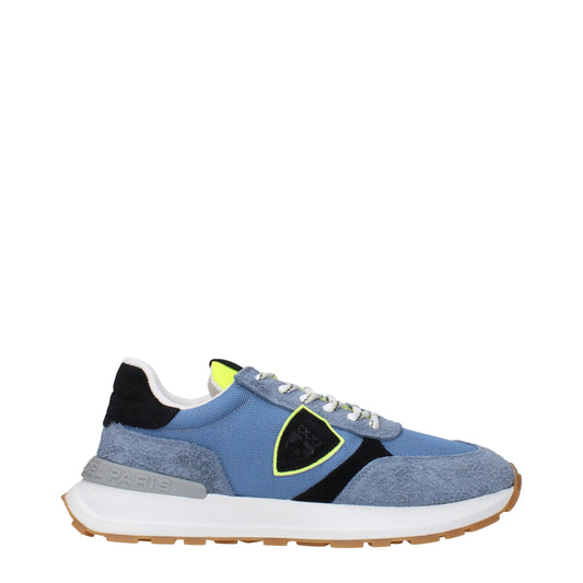 Philippe Model Sportliche Turnschuhe aus blauem Stoff