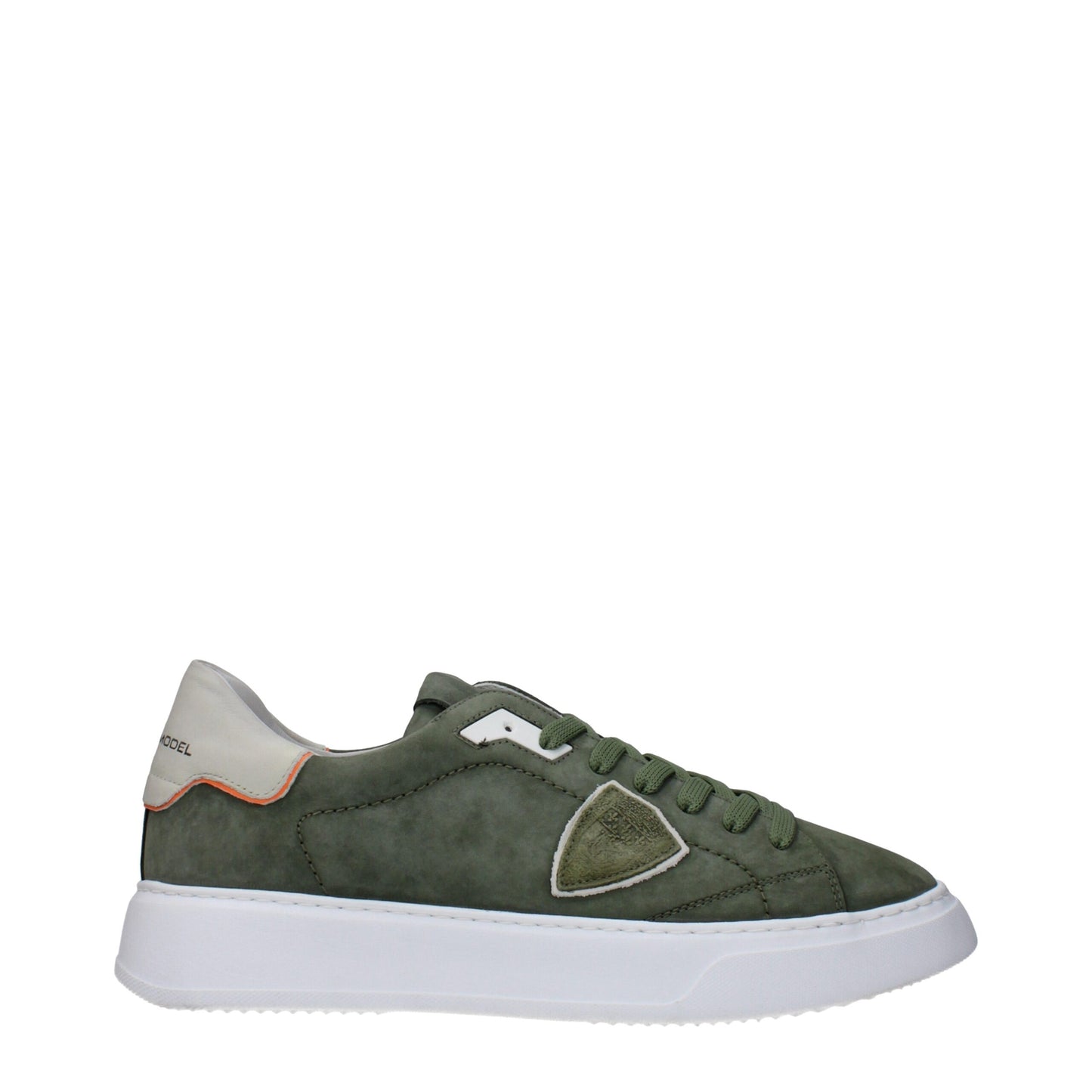 Philippe Model Grüne Sneakers aus Leder mit niedrigem Schaft