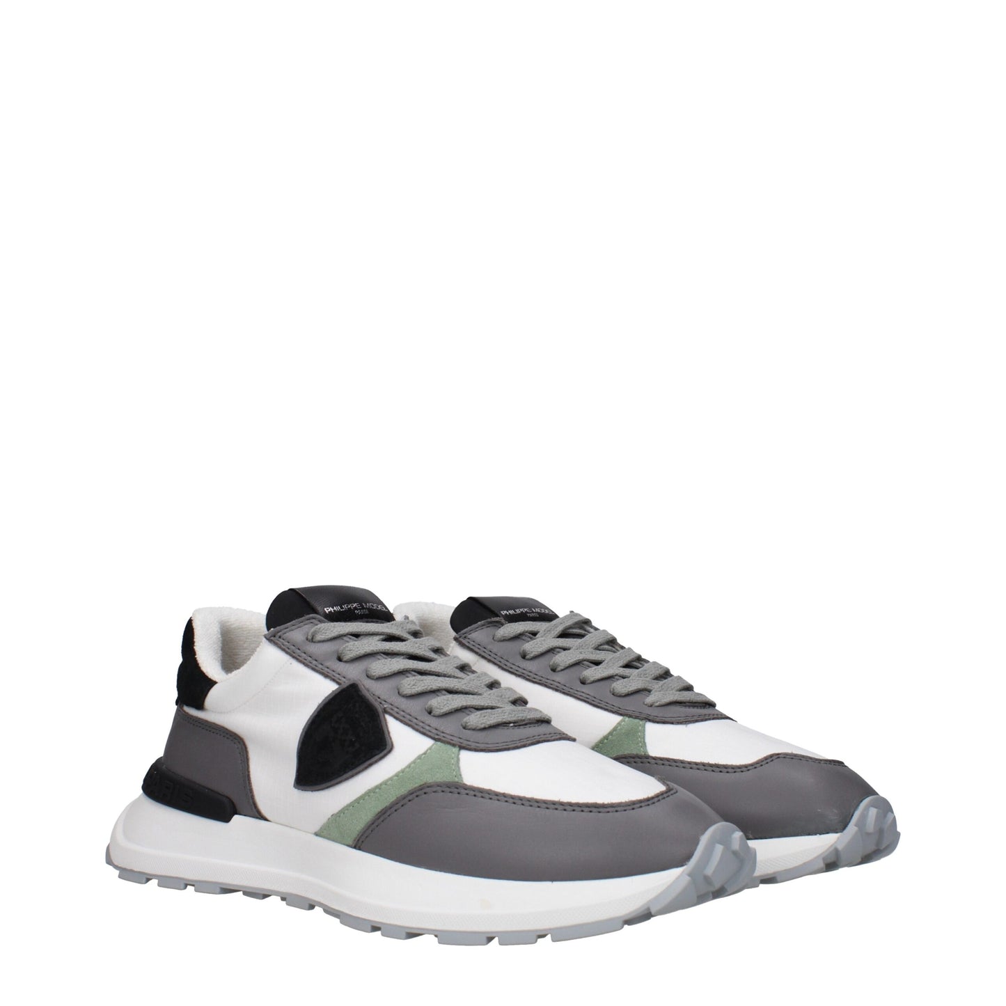 Philippe Model Weißer Stoff Sportliche Turnschuhe