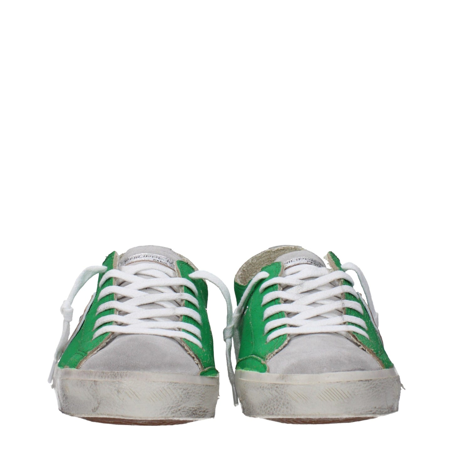 Philippe Model Grüne Sneakers aus Leder mit niedrigem Schaft