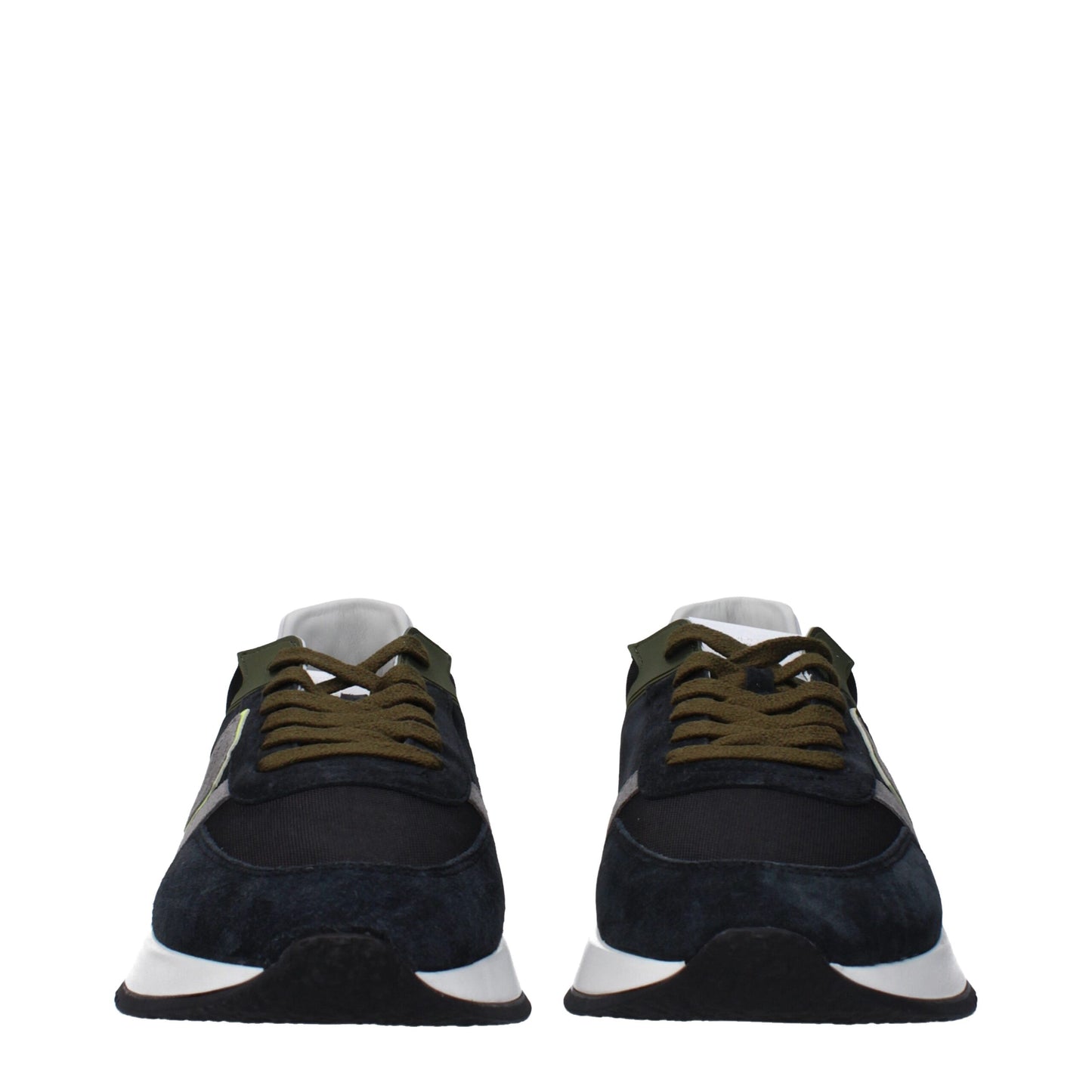 Philippe Model Blaue Leder Sportliche Turnschuhe