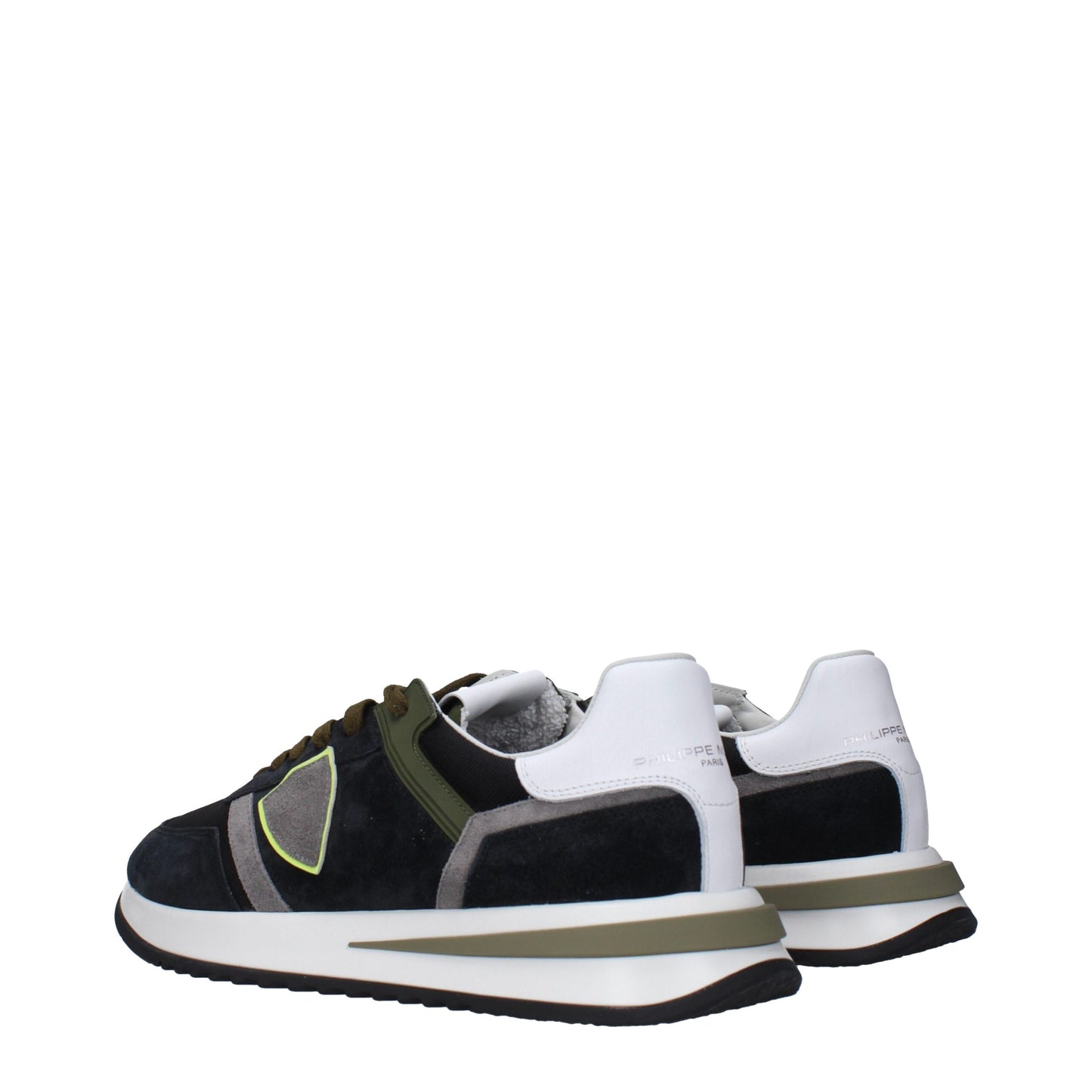 Philippe Model Blaue Leder Sportliche Turnschuhe