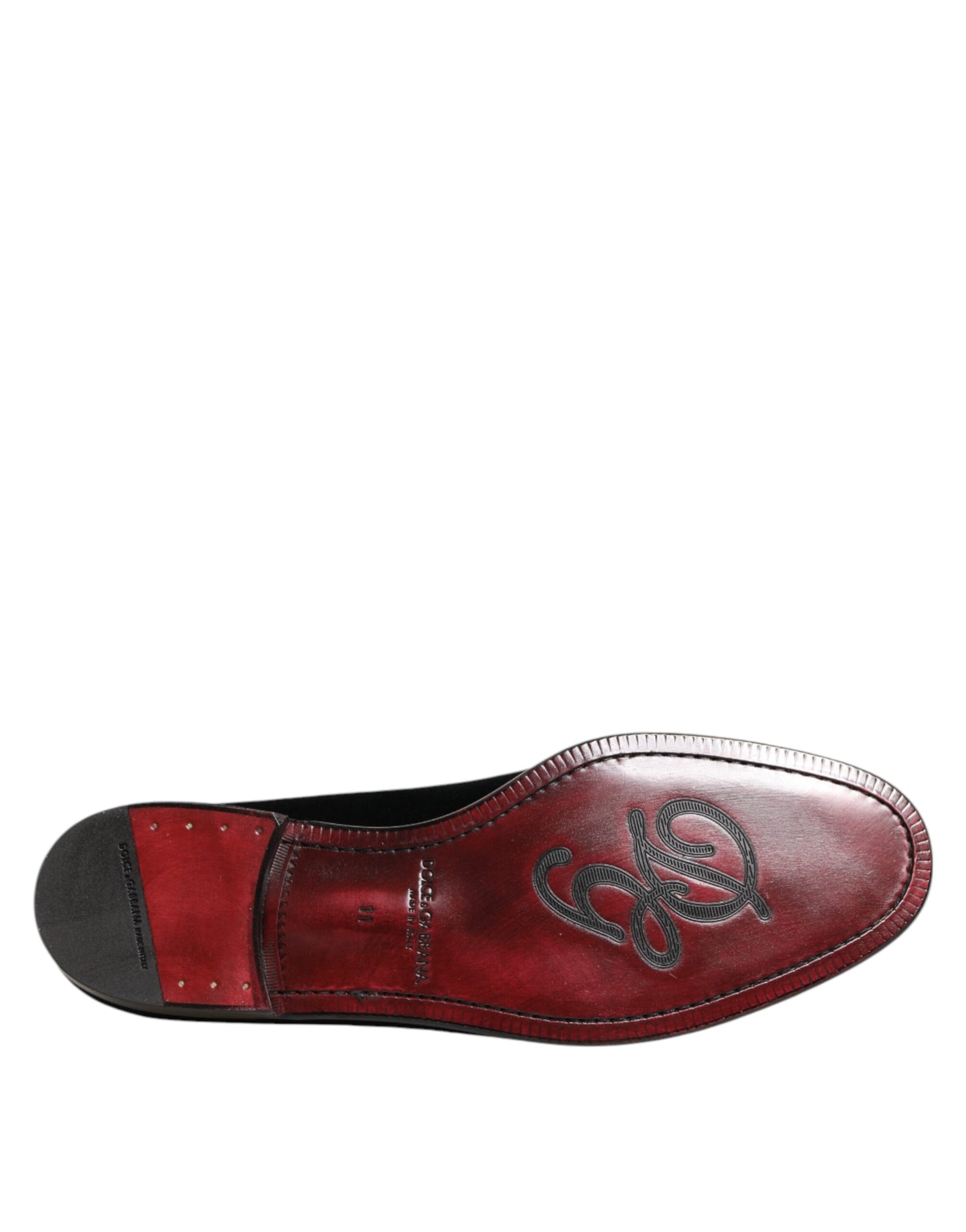 Dolce & Gabbana Schwarzer Samt Slip On Loafers Männer Formelle Schuhe