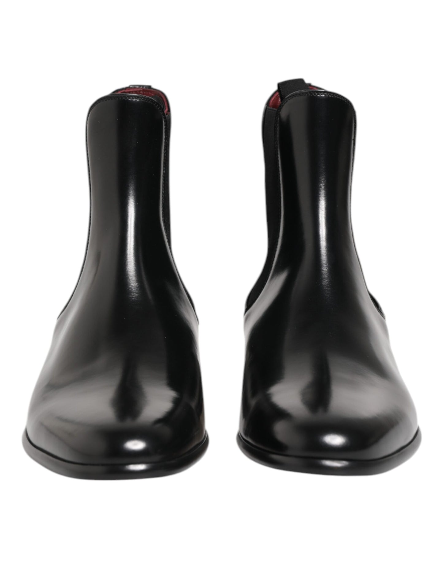 Dolce & Gabbana Schwarz Chelsea Slip On Mid Calf Stiefel Schuhe