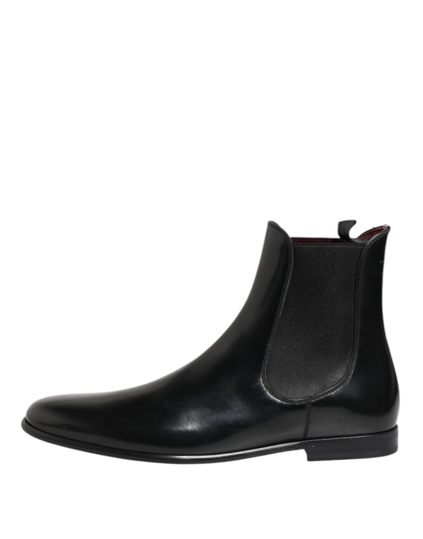 Dolce & Gabbana Schwarz Chelsea Slip On Mid Calf Stiefel Schuhe