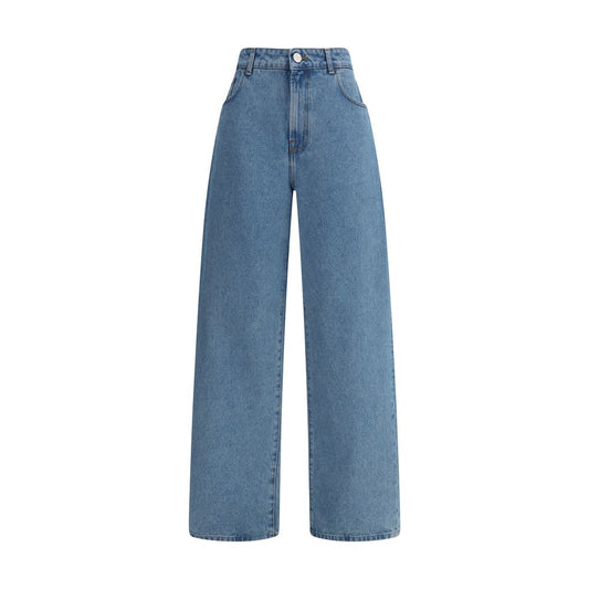 Rohe Blaue Baumwoll-Jeans mit lockerer Passform