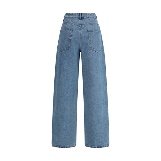 Rohe Blaue Baumwoll-Jeans mit lockerer Passform