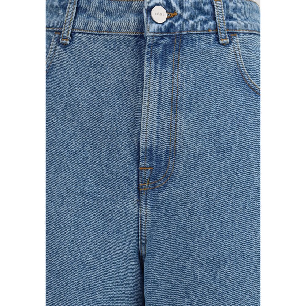 Rohe Blaue Baumwoll-Jeans mit lockerer Passform