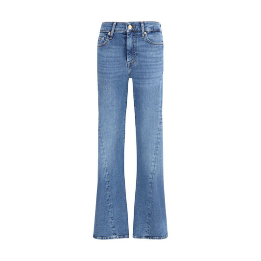7FOR Ausgestellte Jeans aus blauem Baumwoll-Denim