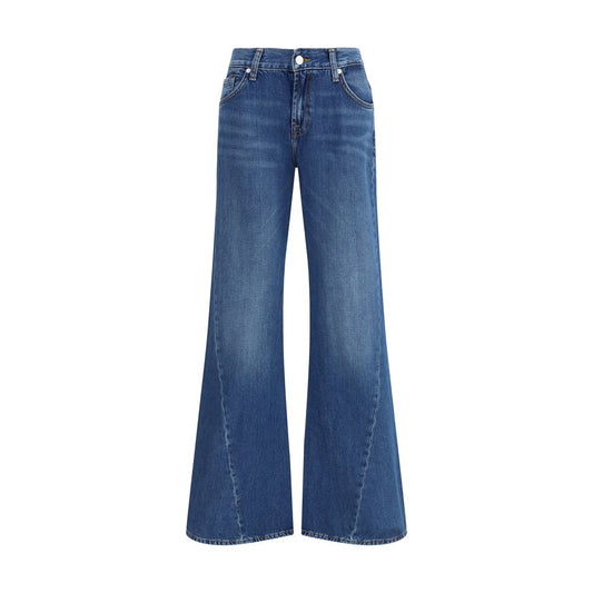 7FOR Ausgestellte Jeans aus Baumwolle in Blau