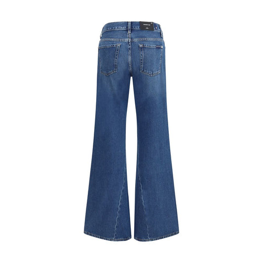 7FOR Ausgestellte Jeans aus Baumwolle in Blau