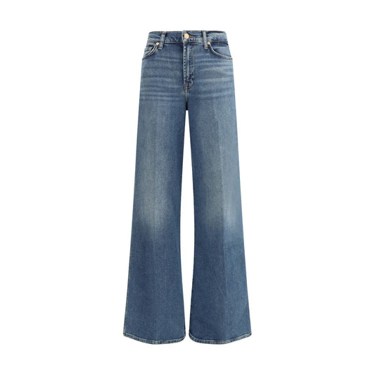 7FOR Ausgestellte Jeans aus blauem Baumwoll-Denim