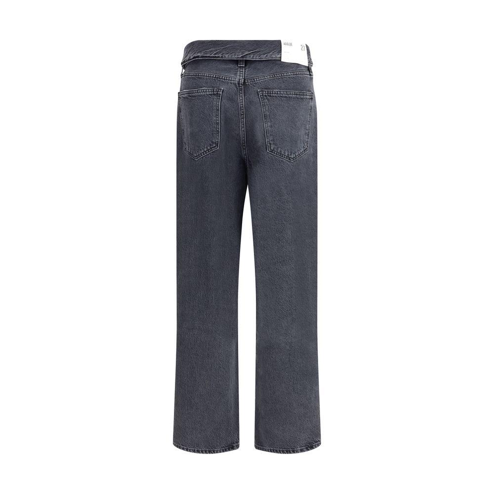 Agolde Schwarze Baumwoll-Jeans mit schmaler Passform