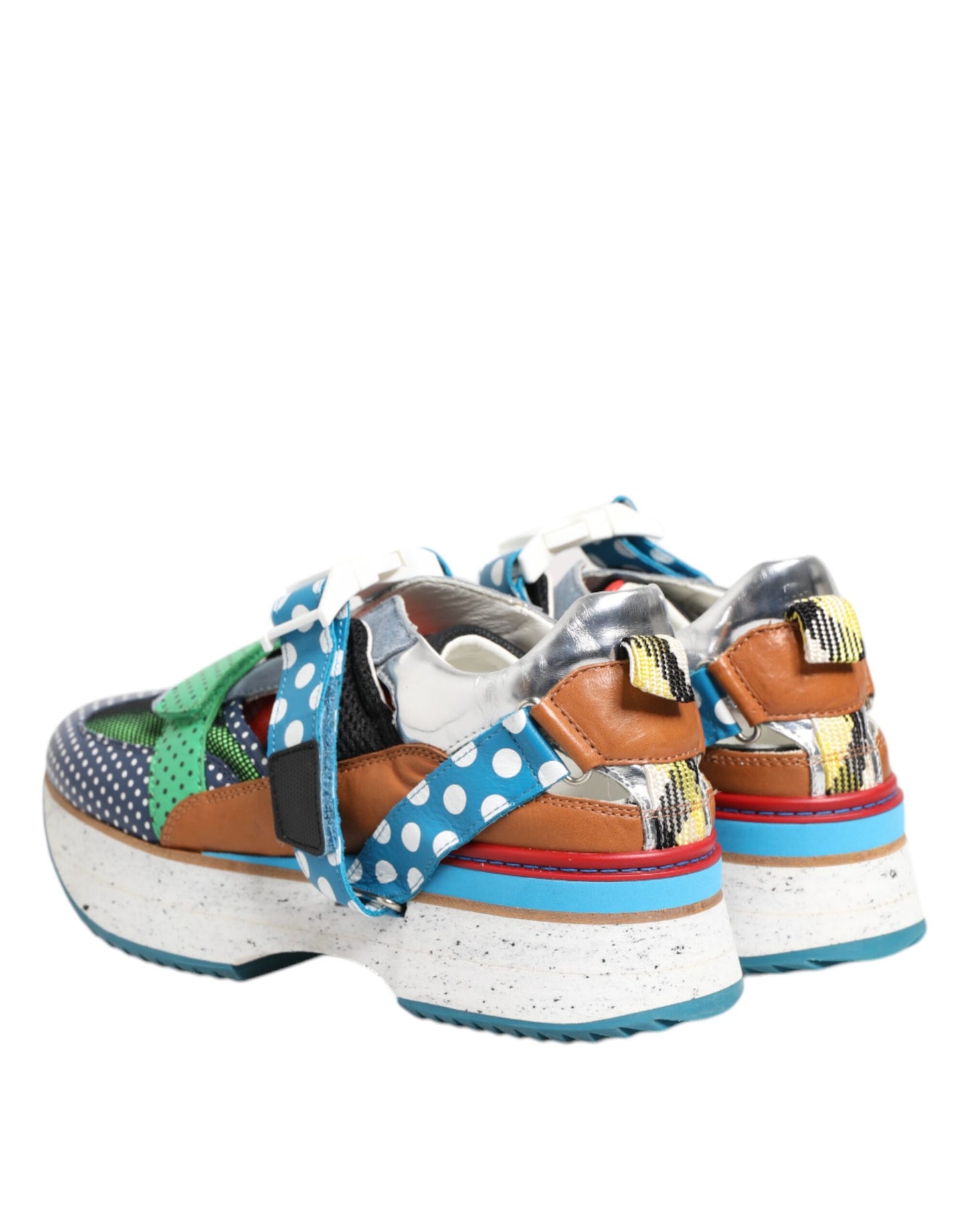 Dolce & Gabbana Multicolor Leder Low Top Sneakers Schuhe