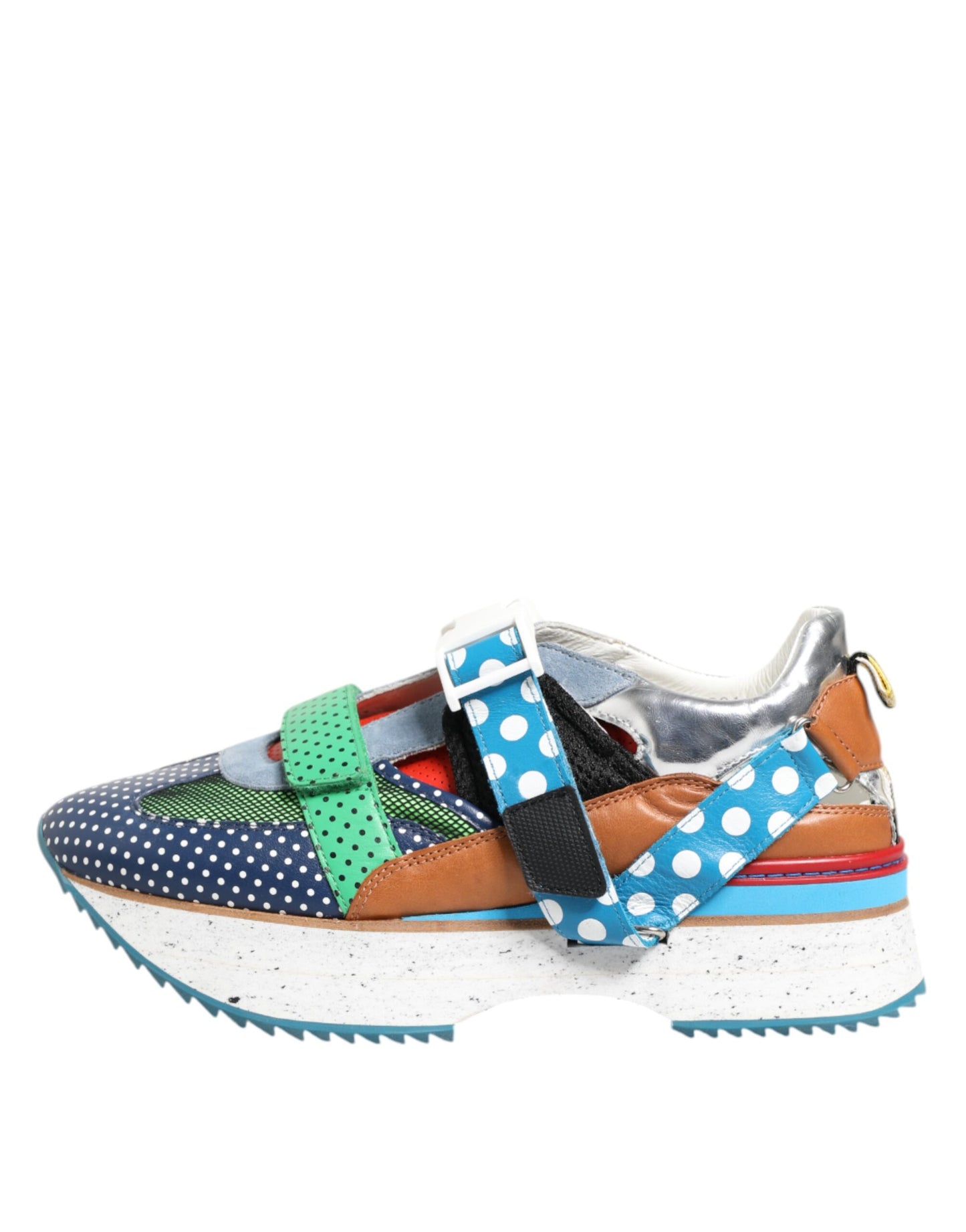 Dolce & Gabbana Multicolor Leder Low Top Sneakers Schuhe