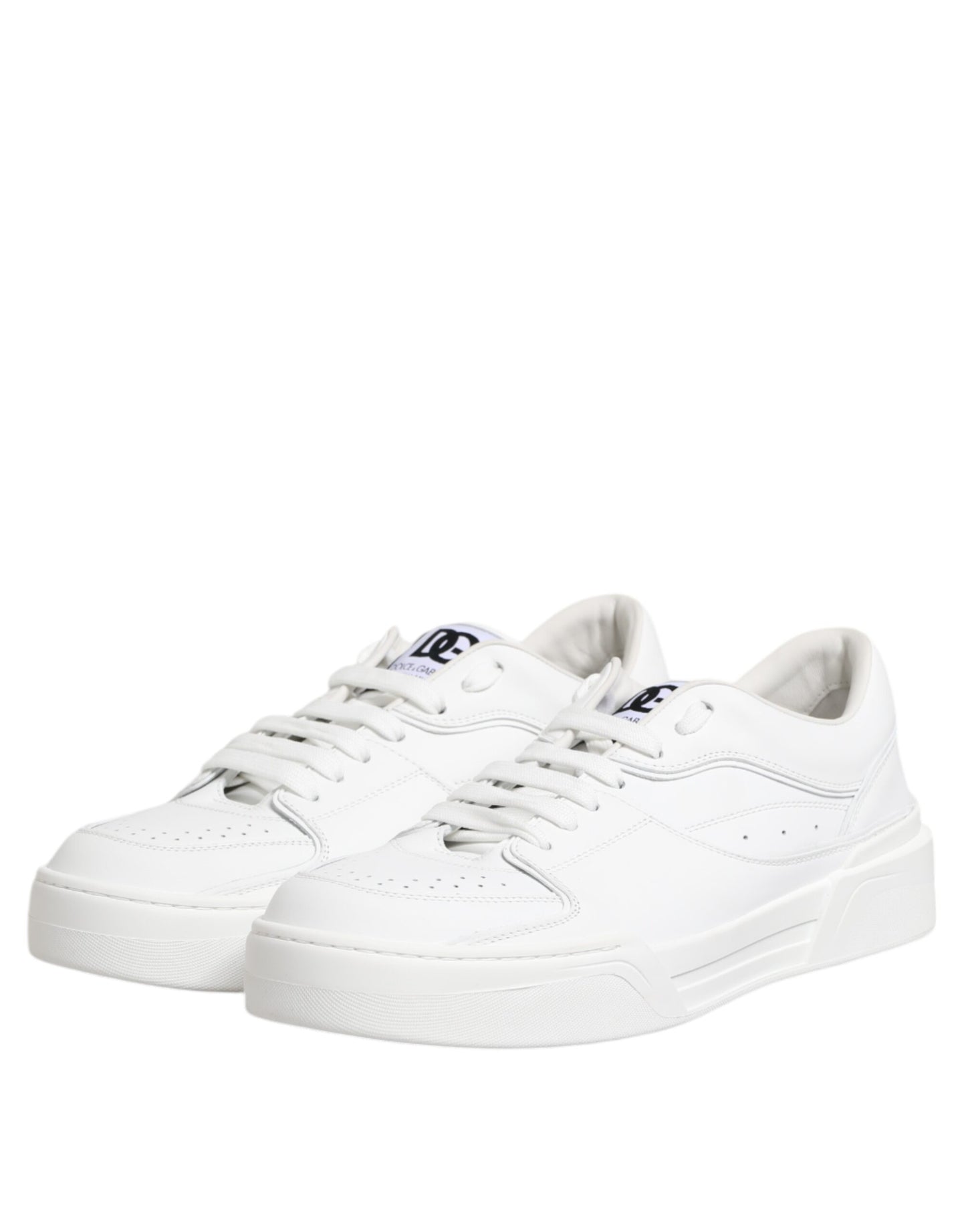 Dolce & Gabbana Weiß Miami Leder Low Top Turnschuhe Schuhe