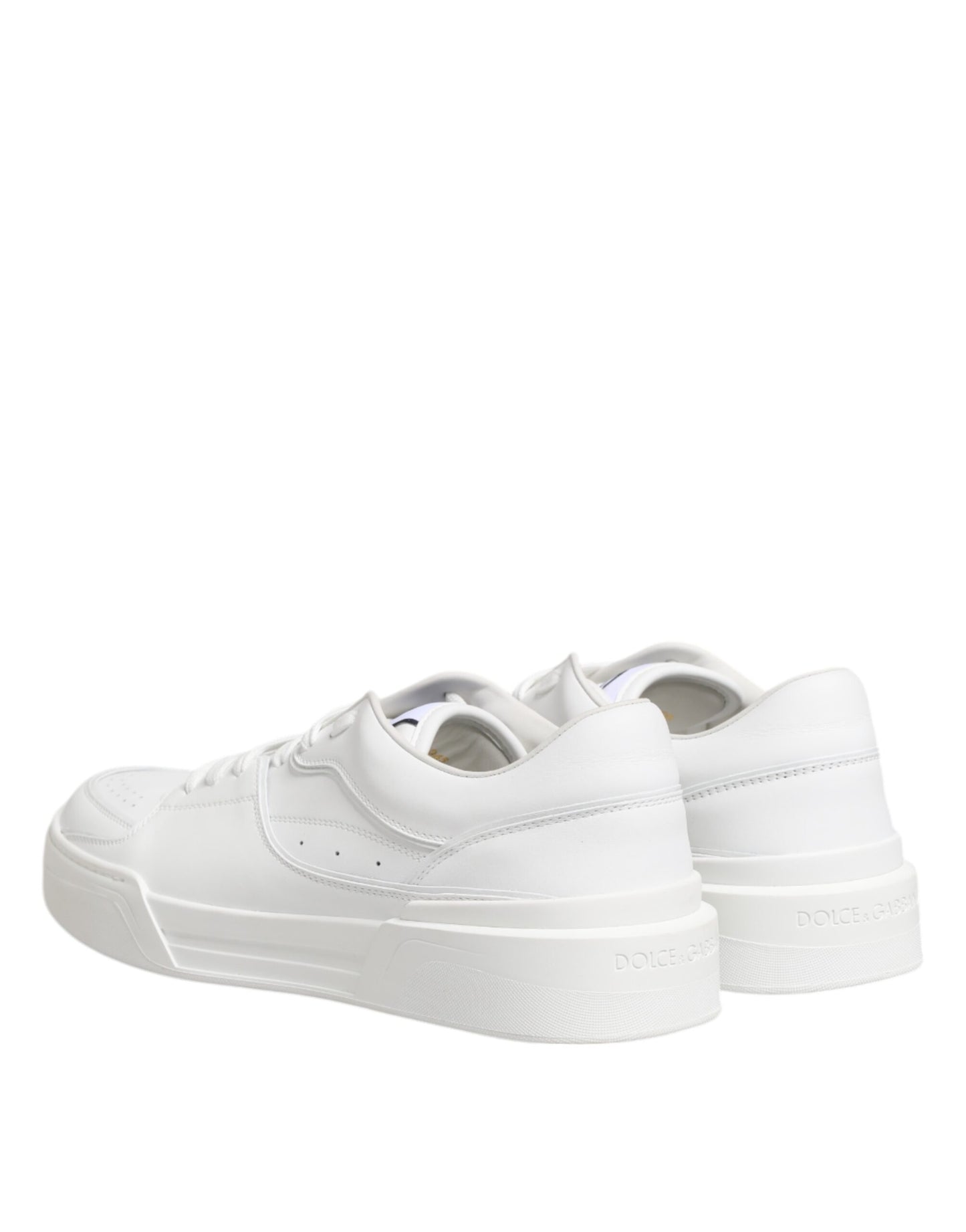 Dolce & Gabbana Weiß Miami Leder Low Top Turnschuhe Schuhe