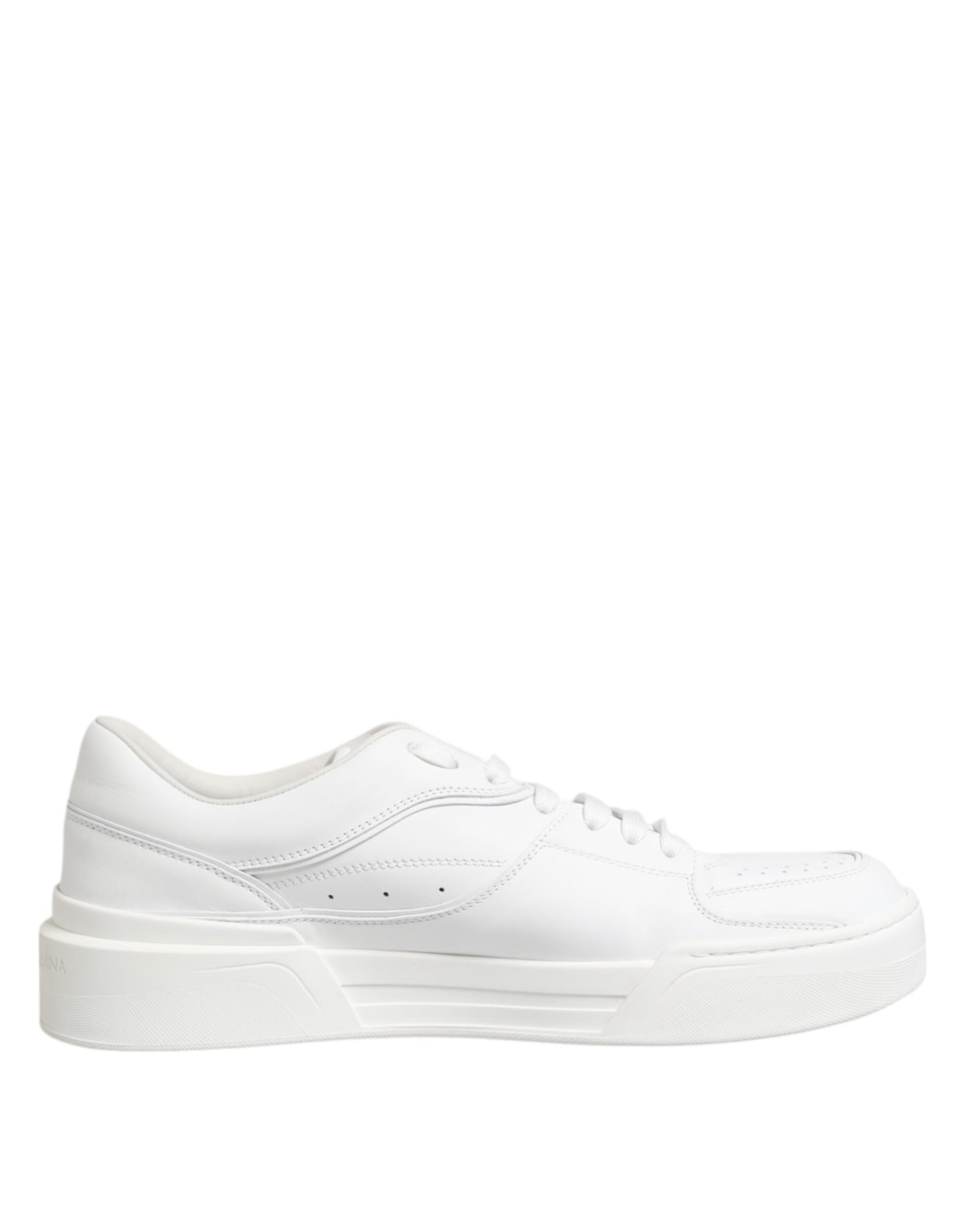 Dolce & Gabbana Weiß Miami Leder Low Top Turnschuhe Schuhe