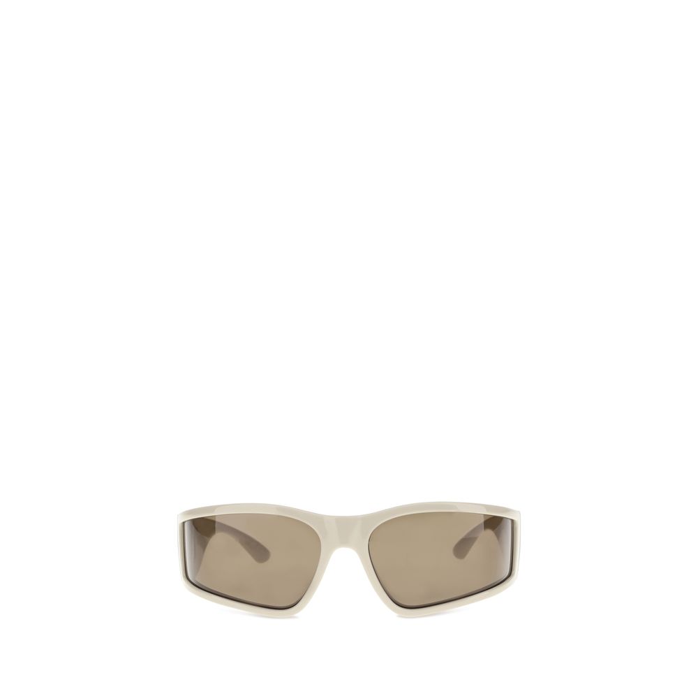 Balenciaga Sonnenbrille aus Cremefarbenem Polyamid