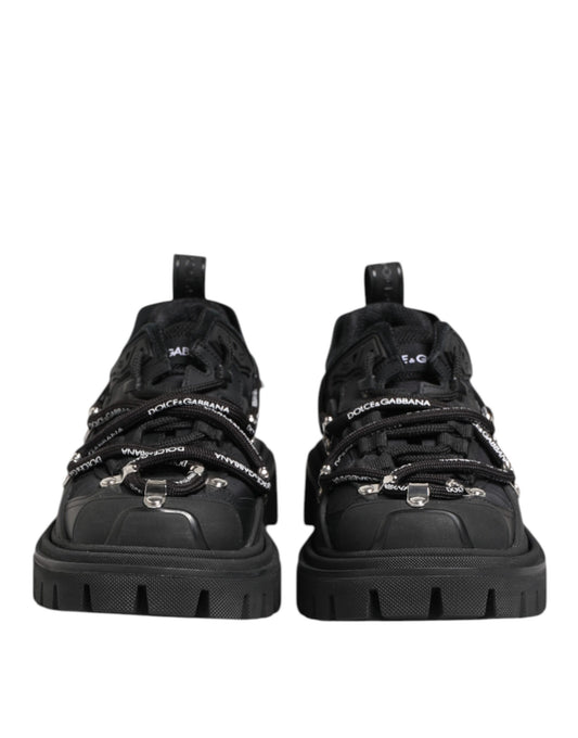 Dolce & Gabbana Schwarze Low Top Lace Up Trekking Sneakers Schuhe
