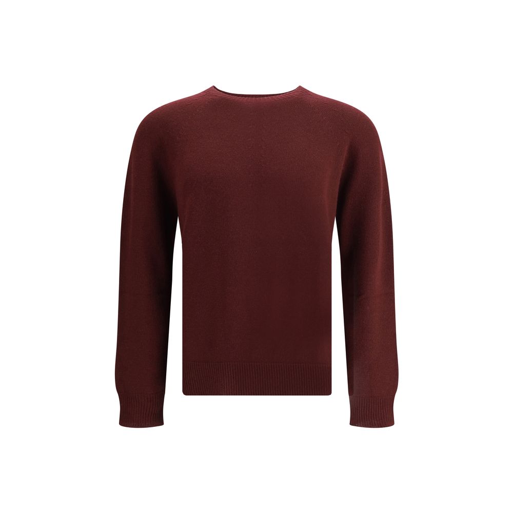 Jil Sander Fleece-Sweatshirt aus Wolle in Bordeaux