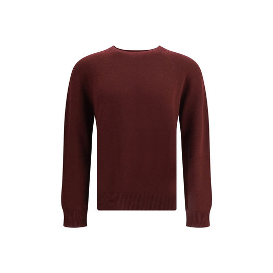 Jil Sander Fleece-Sweatshirt aus Wolle in Bordeaux