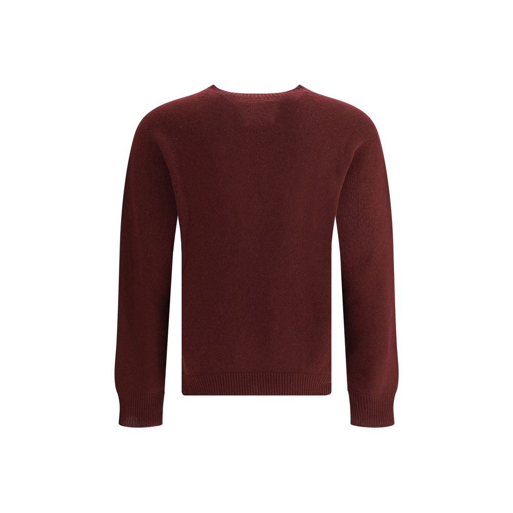 Jil Sander Fleece-Sweatshirt aus Wolle in Bordeaux