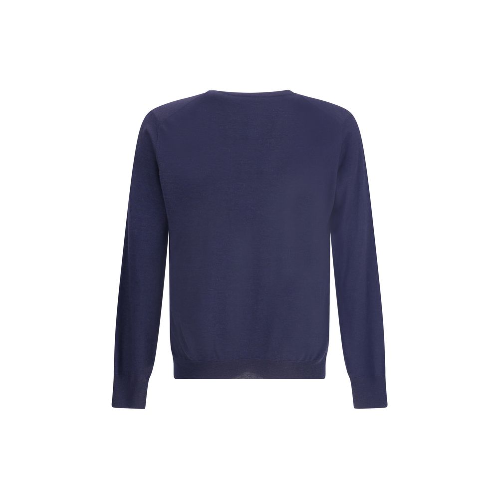 Brunello Cucinelli Blauer Kaschmir-Pullover aus reinem Kaschmir