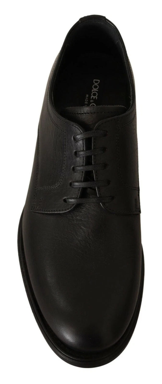 Dolce & Gabbana Schwarze Schnürschuhe aus Leder für Männer Formelle Derby-Schuhe