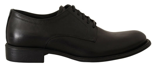Dolce & Gabbana Schwarze Schnürschuhe aus Leder für Männer Formelle Derby-Schuhe