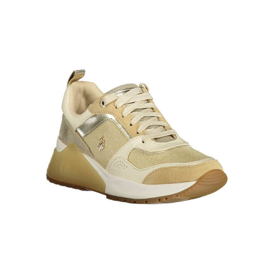 U.S. POLO ASSN. Goldener Polyester-Sneaker