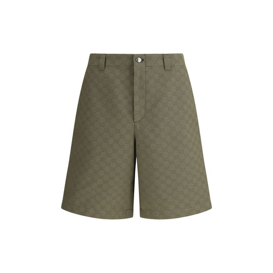 Gucci Grüne Baumwoll-Bermuda-Shorts