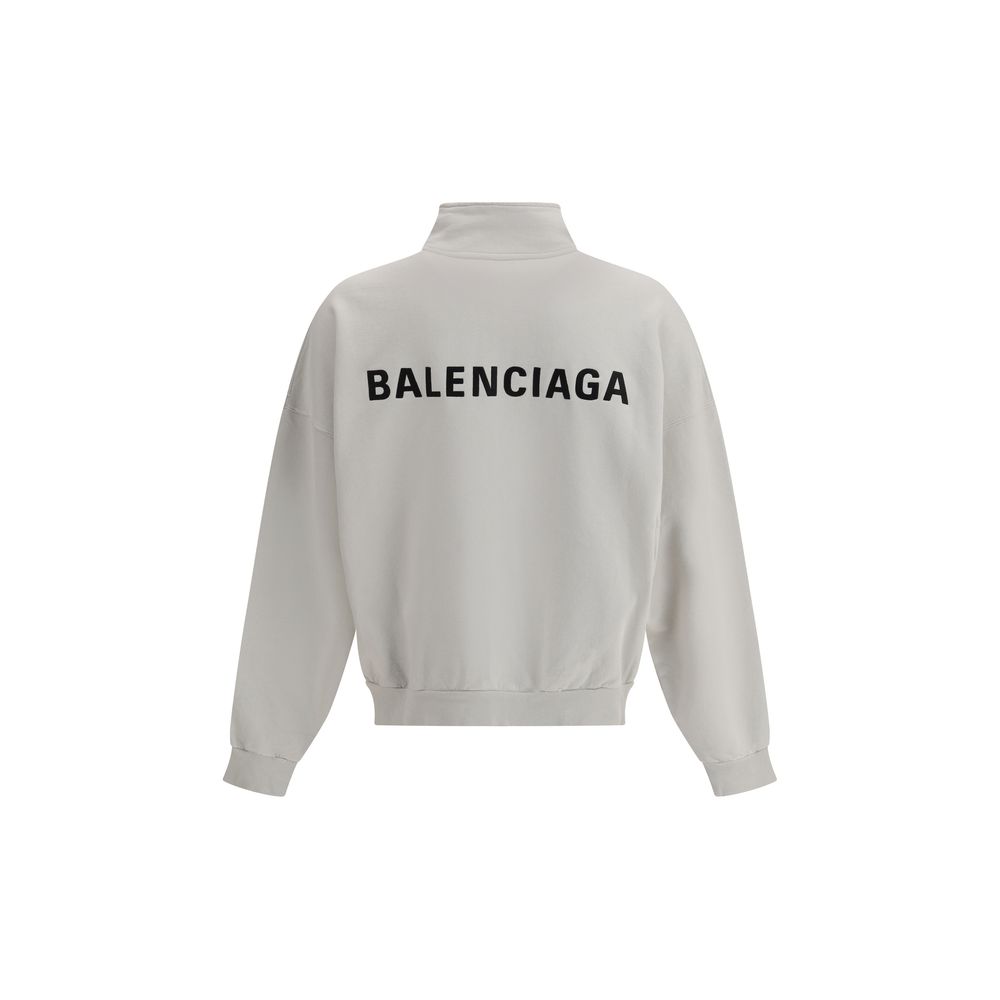 Balenciaga Baumwoll-Sweatshirt in Reinweiß