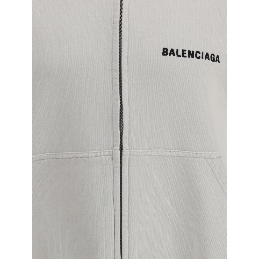 Balenciaga Baumwoll-Sweatshirt in Reinweiß