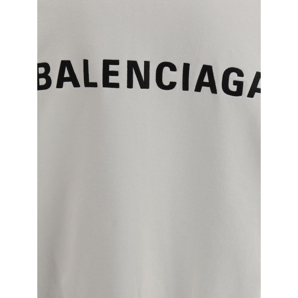 Balenciaga Baumwoll-Sweatshirt in Reinweiß