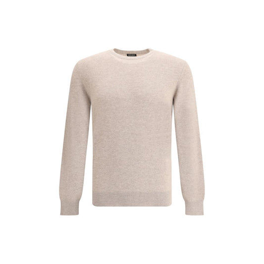 ZEGNA Beiger Kaschmirpullover aus reinem Kaschmir
